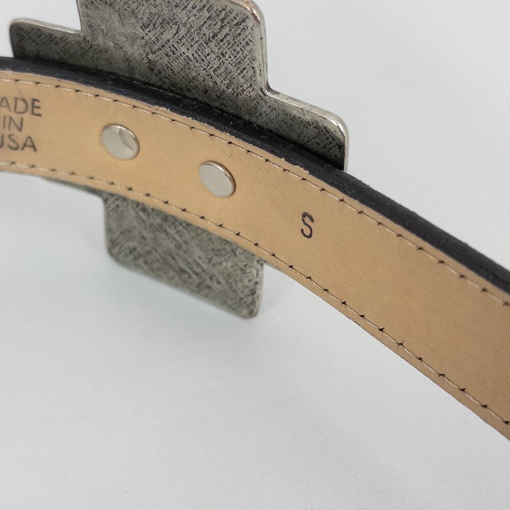 Gotcha Covered Black Leather Belt Large Crosses Concho Style Western Size Small - Picture 8 of 13